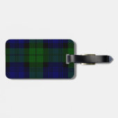 Black Watch Tartan Blue Green Pset Bagagelabel (Achterkant horizontaal)