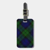 Black Watch Tartan Blue Green Pset Bagagelabel (Voorkant verticaal)