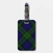 Black Watch Tartan Blue Green Pset Bagagelabel (Achterkant verticaal)