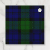Black Watch Tartan Blue Green Pset Bedankjes Labels (Achterkant)