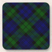 Black Watch Tartan Blue Green Pset Bier Onderzetter (Voorkant)