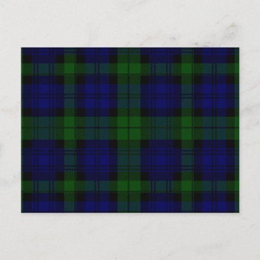 Black Watch Tartan Blue Green Pset Briefkaart (Voorkant)