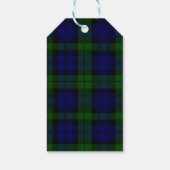 Black Watch Tartan Blue Green Pset Cadeaulabel (Achterkant)