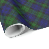 Black Watch Tartan Blue Green Pset Cadeaupapier (Rol Hoek)