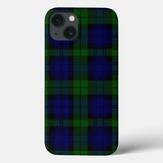 Black Watch Tartan Blue Green Pset Case-Mate iPhone Case (Achterkant)