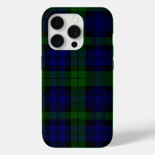 Black Watch Tartan Blue Green Pset iPhone 15 Pro Case