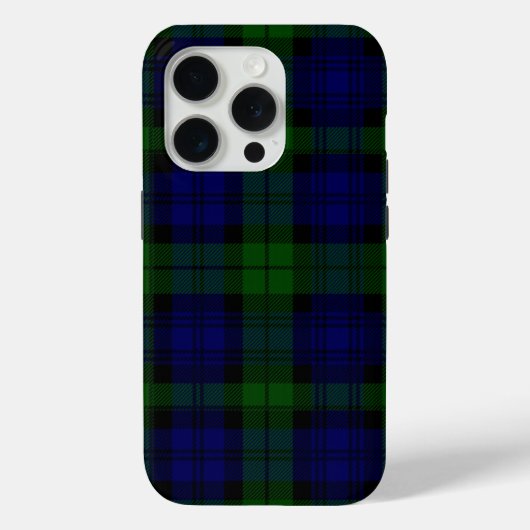 Black Watch Tartan Blue Green Pset Case-Mate iPhone Case (Achterkant)