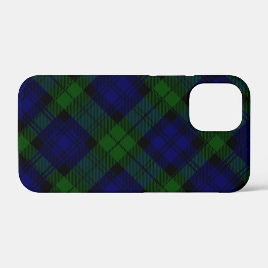 Black Watch Tartan Blue Green Pset Case-Mate iPhone Case (Achterkant (horizontaal))