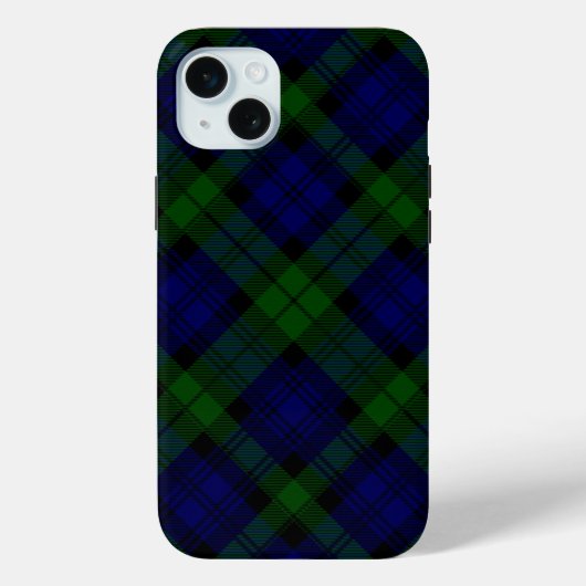 Black Watch Tartan Blue Green Pset Case-Mate iPhone Case (Achterkant)
