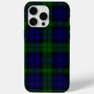 Black Watch Tartan Blue Green Pset iPhone 15 Pro Max Hoesje