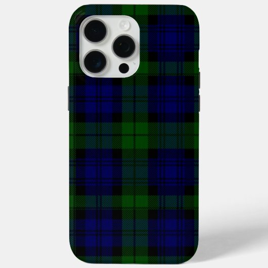 Black Watch Tartan Blue Green Pset Case-Mate iPhone Case (Achterkant)