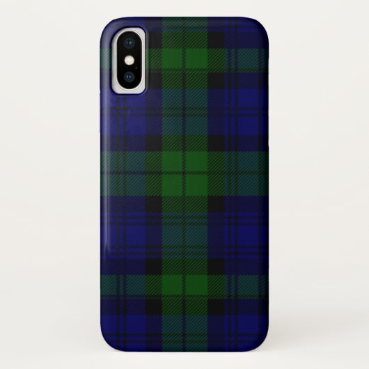 Black Watch Tartan Blue Green Pset Case-Mate iPhone Case (Achterkant)
