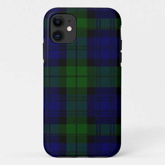 Black Watch Tartan Blue Green Pset Case-Mate iPhone Case (Achterkant)