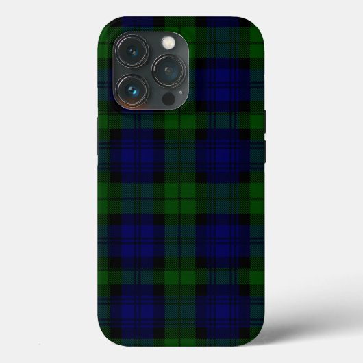 Black Watch Tartan Blue Green Pset Case-Mate iPhone Case (Achterkant)