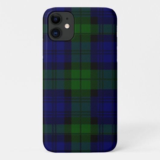 Black Watch Tartan Blue Green Pset Case-Mate iPhone Case (Achterkant)