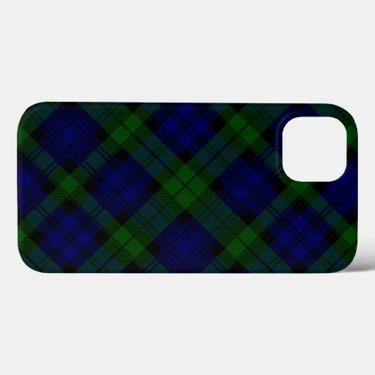 Black Watch Tartan Blue Green Pset Case-Mate iPhone Case (Achterkant (horizontaal))