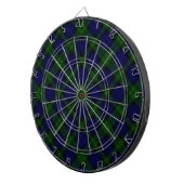 Black Watch Tartan Blue Green Pset Dartbord (Voorkant Rechts)