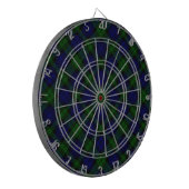 Black Watch Tartan Blue Green Pset Dartbord (Voorkant Links)