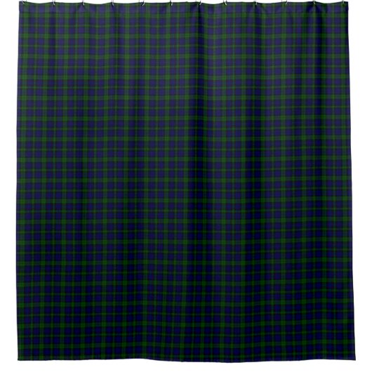 Black Watch Tartan Blue Green Pset Douchegordijn (Voorkant)