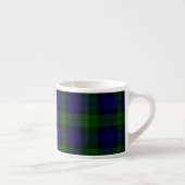 Black Watch Tartan Blue Green Pset Espresso Kop (Rechts)