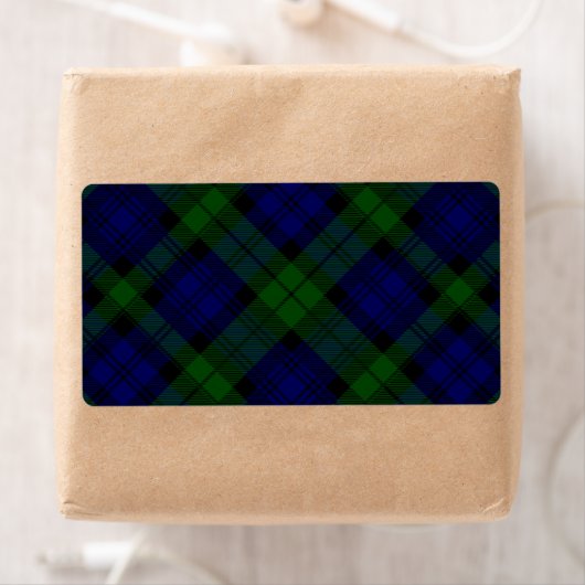 Black Watch Tartan Blue Green Pset Etiket (Insitu)