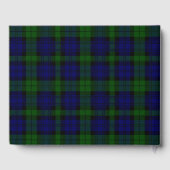 Black Watch Tartan Blue Green Pset Gastenboek (Achterkant)