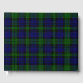 Black Watch Tartan Blue Green Pset Gastenboek (Voorkant)
