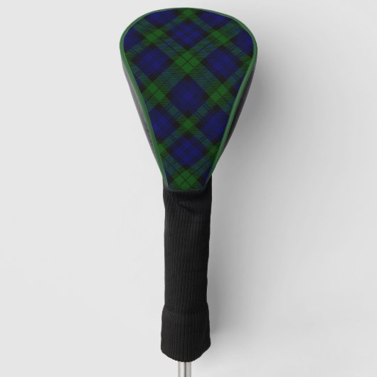 Black Watch Tartan Blue Green Pset Golfheadcover (Voorkant)