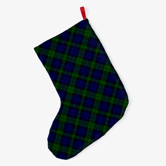 Black Watch Tartan Blue Green Pset Grote Kerstsok (Achterkant (Hangend))