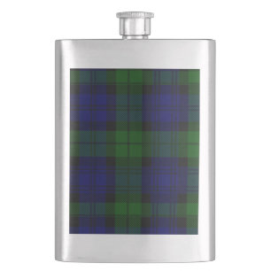 Black Watch Tartan Blue Green Pset Heupfles