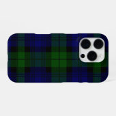 Black Watch Tartan Blue Green Pset iPhone Hoesje (Achterkant horizontaal)