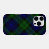 Black Watch Tartan Blue Green Pset iPhone Hoesje (Achterkant horizontaal)