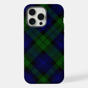 Black Watch Tartan Blue Green Pset iPhone 15 Pro Max Case