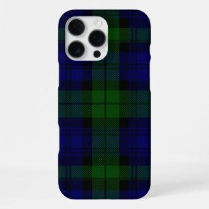 Black Watch Tartan Blue Green Pset iPhone 16 Pro Max Hoesje