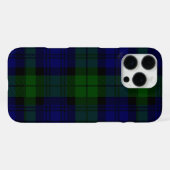 Black Watch Tartan Blue Green Pset iPhone Hoesje (Achterkant horizontaal)