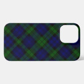 Black Watch Tartan Blue Green Pset iPhone Hoesje (Achterkant horizontaal)