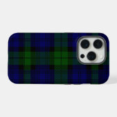 Black Watch Tartan Blue Green Pset iPhone Hoesje (Achterkant horizontaal)
