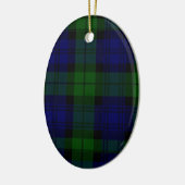 Black Watch Tartan Blue Green Pset Keramisch Ornament (Links)