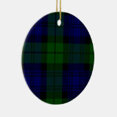 Black Watch Tartan Blue Green Pset Keramisch Ornament (Rechts)