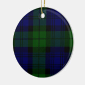 Black Watch Tartan Blue Green Pset Keramisch Ornament (Links)