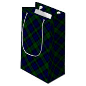 Black Watch Tartan Blue Green Pset Klein Cadeauzakje (Achterkant Gekanteld)