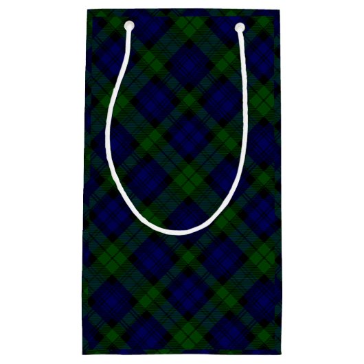 Black Watch Tartan Blue Green Pset Klein Cadeauzakje (Voorkant)