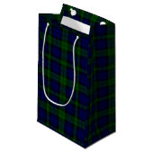 Black Watch Tartan Blue Green Pset Klein Cadeauzakje (Voorkant Gekanteld)