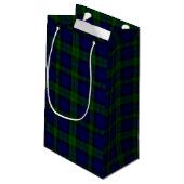 Black Watch Tartan Blue Green Pset Klein Cadeauzakje (Achterkant Gekanteld)
