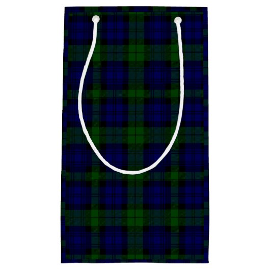 Black Watch Tartan Blue Green Pset Klein Cadeauzakje (Voorkant)