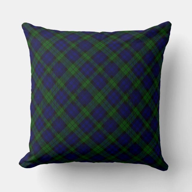 Black Watch Tartan Blue Green Pset Kussen (Voorkant)