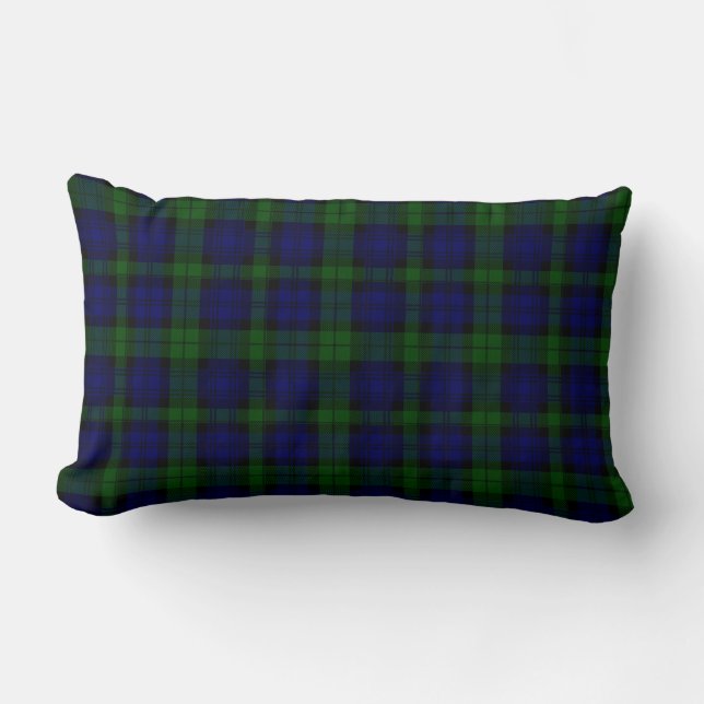 Black Watch Tartan Blue Green Pset Kussen (Voorkant)
