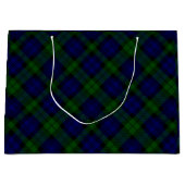 Black Watch Tartan Blue Green Pset Large Cadeautasje (Voorkant)