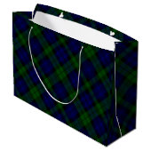 Black Watch Tartan Blue Green Pset Large Cadeautasje (Achterkant Gekanteld)