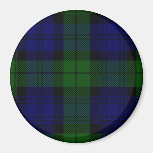 Black Watch Tartan Blue Green Pset Magneet (Voorkant)